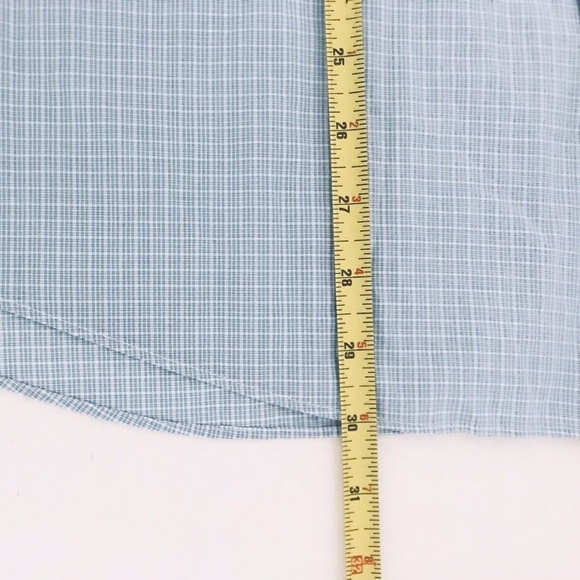 Ben Sherman | Button Front Dress Shirt Mens 16.5 Blue Striped Button Cuff - Picture 8 of 10